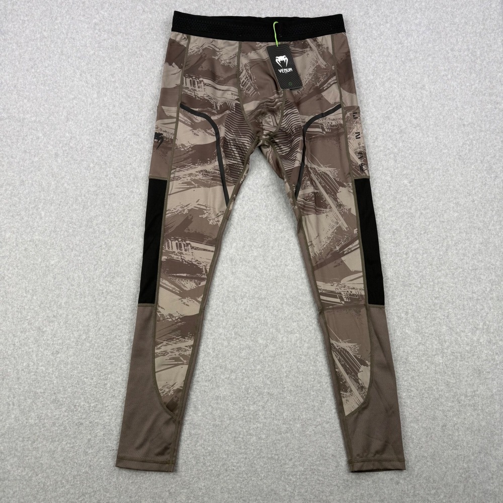 Venum‎ Leggings Mens XL Sand Electron 3.0 Spats Compression Pants MMA Jiu Jitsu